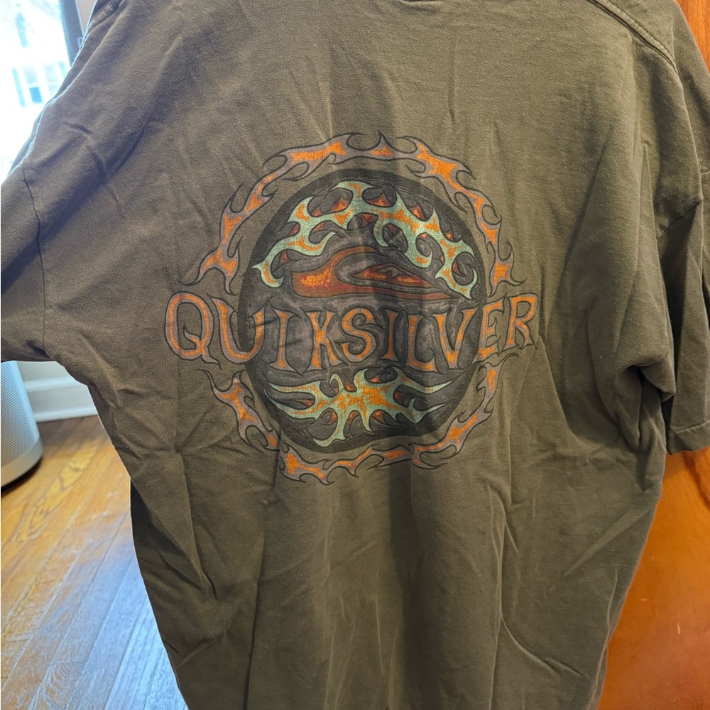 Quiksilver Men's Olive Graphic T-Shirt